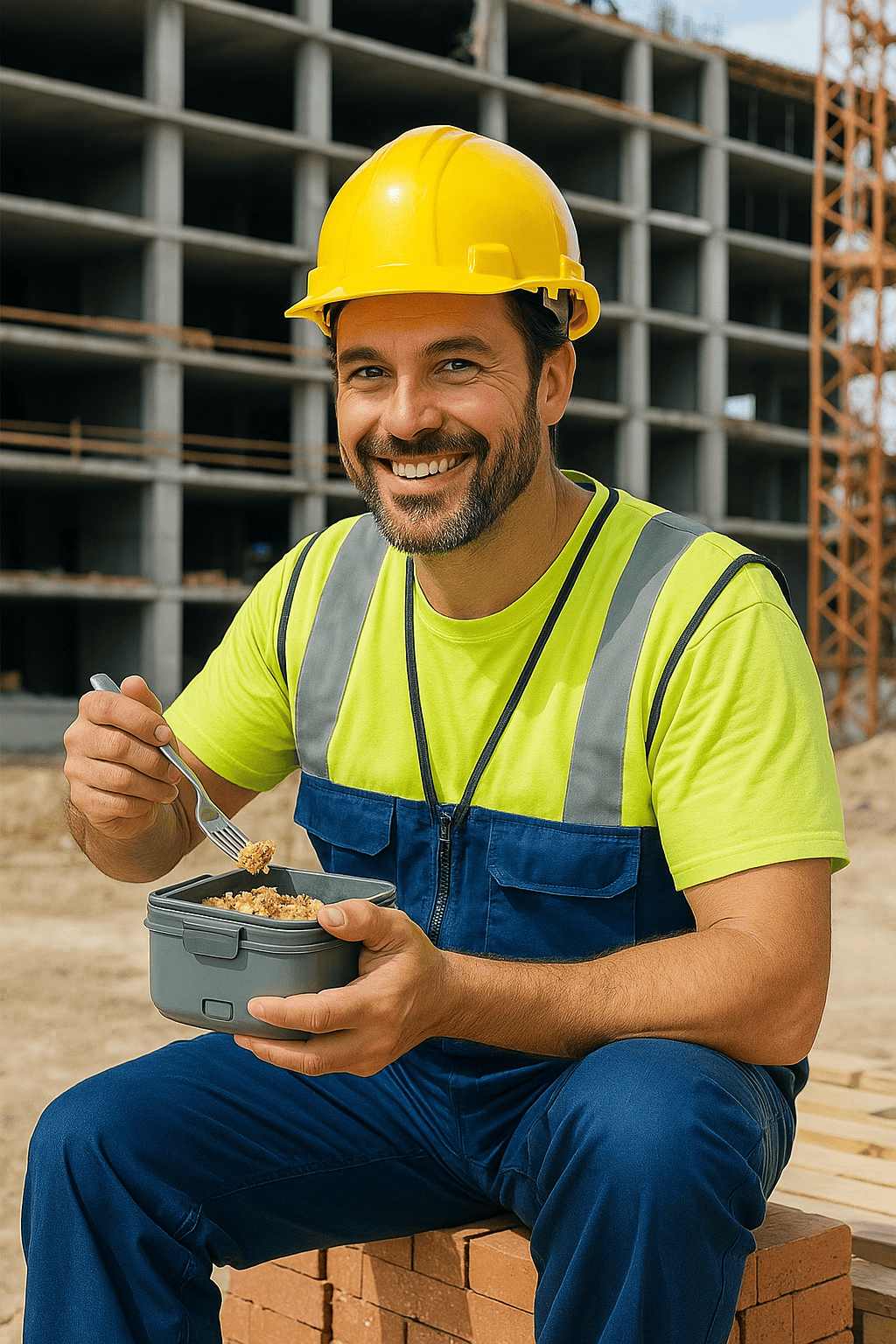 Herrfilk® Electric Heated Lunch Box - Portable Food Warmer for Car, Truck, Home (Green/Grey)