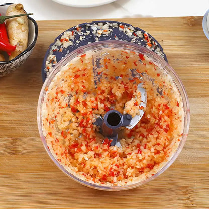 1000ml Manual Food Chopper Hand Pull String Vegetable Cutter Onions Garlic Chopper Fruits Herbs Nuts Kitchen Food Processor