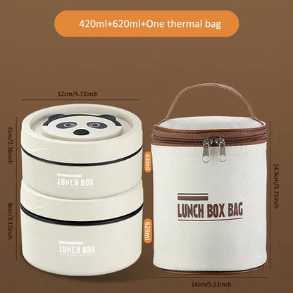 Eco-Friendly Stainless Steel Bento Box Set with Insulated Carry Bag