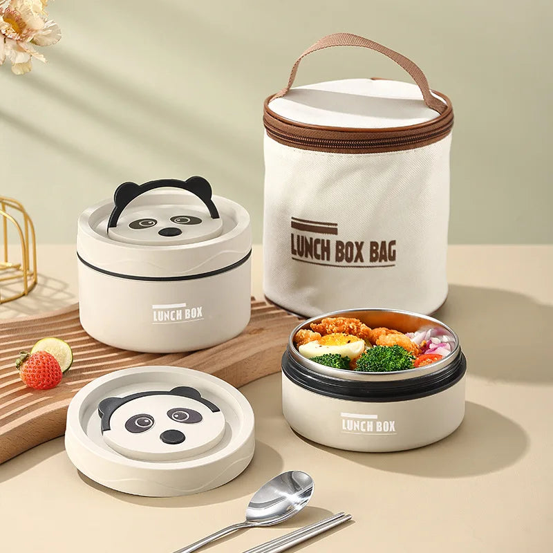 Eco-Friendly Stainless Steel Bento Box Set with Insulated Carry Bag