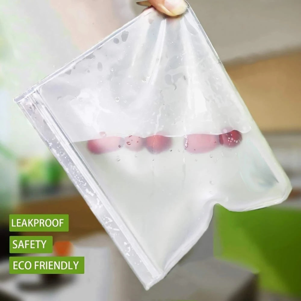 Eco-Friendly Silicone Food Storage Bags - Set of 10