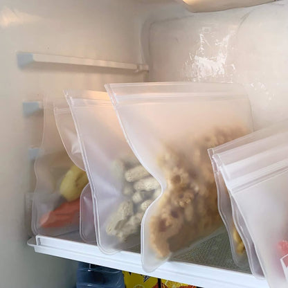 Eco-Friendly Silicone Food Storage Bags - Set of 10