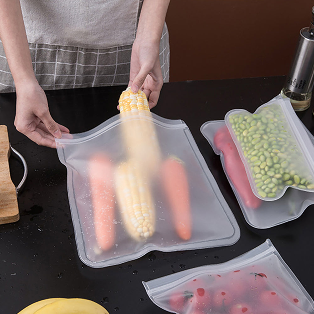Eco-Friendly Silicone Food Storage Bags - Set of 10