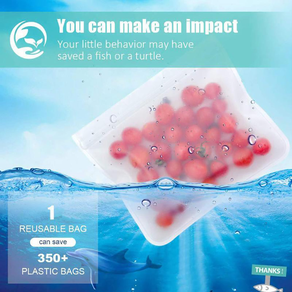 Eco-Friendly Silicone Food Storage Bags - Set of 10
