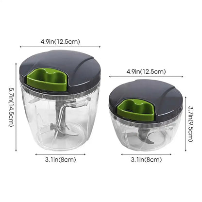 1000ml Manual Food Chopper Hand Pull String Vegetable Cutter Onions Garlic Chopper Fruits Herbs Nuts Kitchen Food Processor